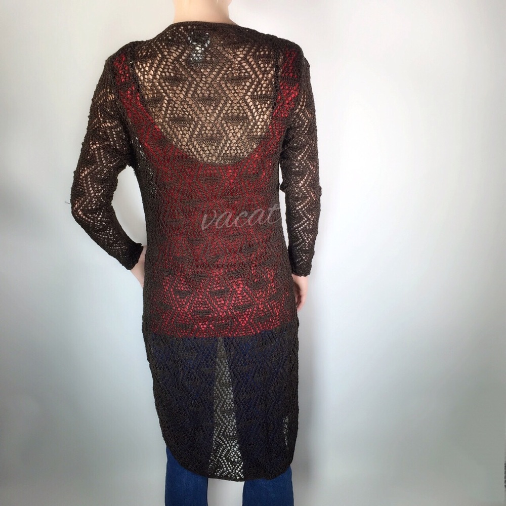 Chico’s Brown Lacy Open Cardigan - Picture 3 of 5